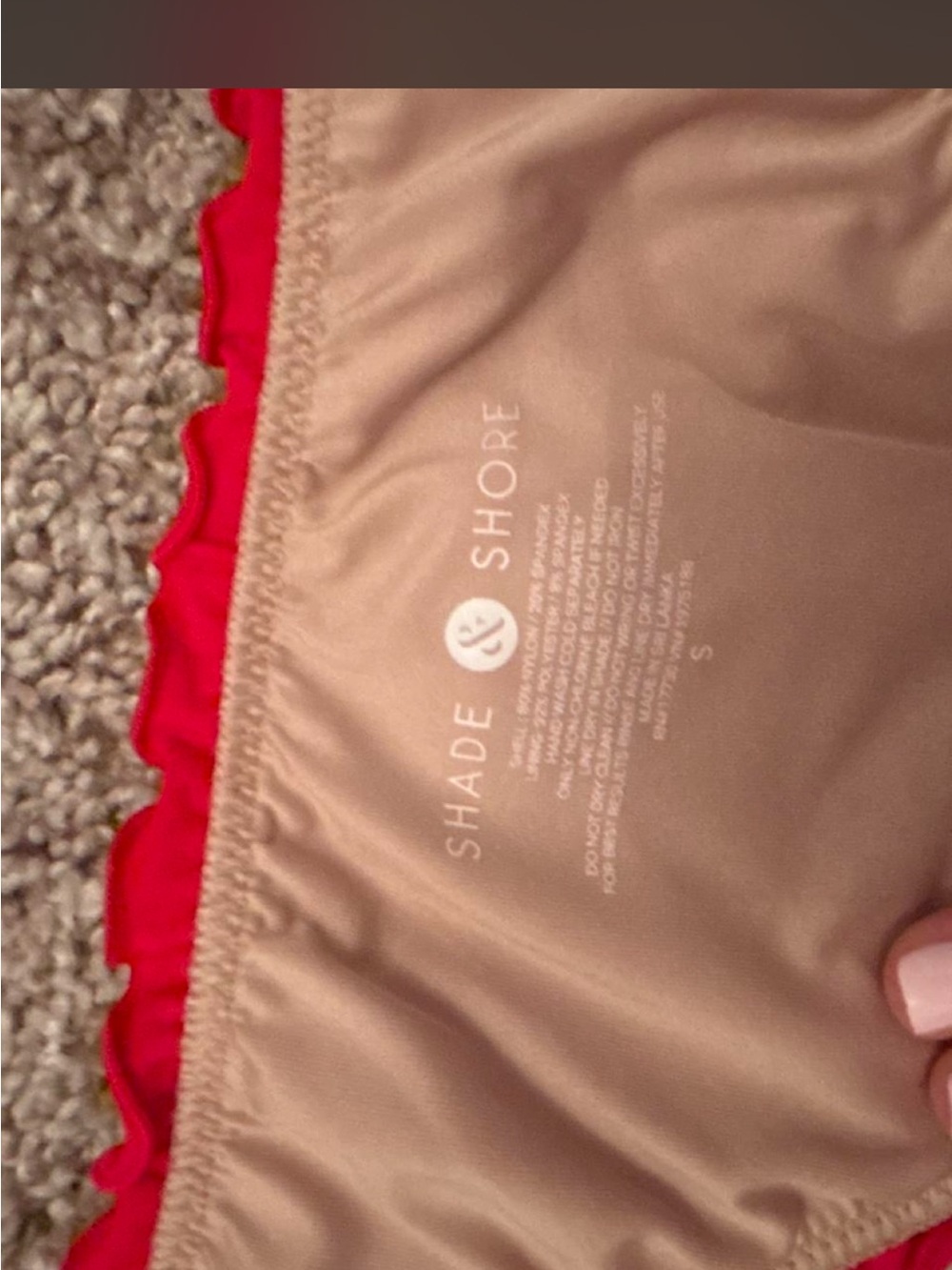 Target Red Ruffle Bandeau Bikini Set - Picture 4 of 6